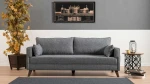 Kalune Design 3 vietų sofa-lova Bella Sofa Bed - Pilkas