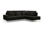 Dešininė kampinė sofa Bogart Nicole, juoda