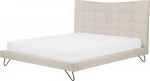 Beliani Sumontuota lova 180 x 200 cm smėlio spalvos LANNION