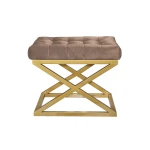 Pouffe Capraz - Gold, Brown