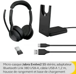 Ausinės JABRA EVOLVE2 55/LINK380A UC STEREO STAND