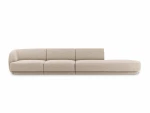 Sofa Micadoni Home Miley right, 302x85x74 cm, smėlio spalvos