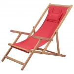 Paplūdimio kėdė VidaXL, raudona