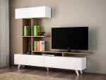 TV staliukas Kalune Design Televizijos vienetas Violet - Baltas, Walnut