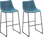 2-ių baro kėdžių komplektas Beliani Franks, mėlynas/juodas
