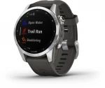 Išmanusis laikrodis Garmin fenix 7S - Standard Edition, Sidabro spalvos korpusas su grafito spalvos silikoniniu dirželiu