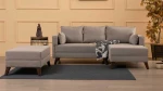 Kalune Design Kampinė sofa-lova Bella Corner Sofa Right 2 - Kreminis