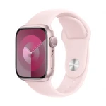 Išmanusis laikrodis Apple Watch Series 9 GPS, 41 mm, Rožinės spalvos aliuminio korpusas su šviesiai rožinės spalvos sportiniu dirželiu - S/M