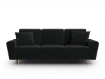 Sofa-lova Micadoni Moghan, 235x100x88 cm, juoda