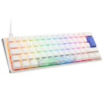 Ducky One 3 Classic Pure Baltas Mini klaviatūra žaidimams, RGB LED – MX–Raudona – DE išdėstymas