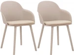 2-jų valgomojo kėdžių komplektas Seiko, smėlio spalvos