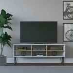 TV staliukas Kalune Design Televizoriaus stovas Judd - Baltas, Oak