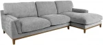 Corner sofa BASIL RC, pilkas