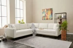 Hanah Home CREAM Kampinė sofa Berlin - Kreminis, Juodas