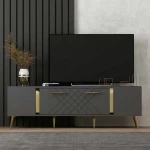 TV staliukas Kalune Design TV stalas Detas - Anthracite, Gold