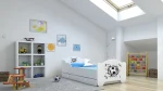 Vaikiška lova Adrk Furniture Amadis Ball, 70x140 cm, balta