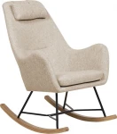 Fotelis Beliani Shumee Smėlio spalvos supama kėdė ARRIE