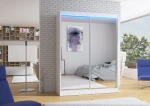 Spinta ADRK Furniture su LED apšvietimu Florest 150, balta