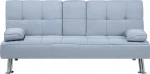 Beliani Šviesiai pilka sofa lova ROXEN