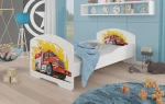 Vaikiška lova ADRK Furniture Pepe Fire truck, 70x140 cm, įvairių spalvų