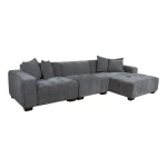 Kampinė sofa DAHLIA RC, pilka