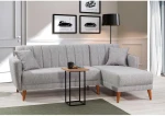 Kalune Design Kampinė sofa-lova Aqua Köşe Right - Pilkas