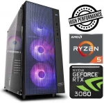 Stacionarus kompiuteris INTOP Ryzen 5 3600 8GB 480SSD M.2 NVME RTX3060 12GB no-OS (RW18763NS)