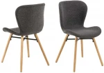 Dining chair BATILDA-A1 pilkas/oak