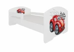 Vaikiška lova ADRK Furniture Pepe car zigzag, 70x140 cm, įvairių spalvų