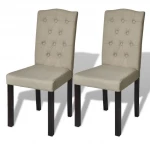 Valgomojo kėdės, 2 vnt., šviesiai rudos spalvos, audinys