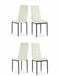 4-ių valgomojo kėdžių komplektas Loft24 Becca, baltas
