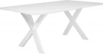 Beliani Valgomasis staliukas 180 x 100 cm baltas LISALA