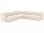 Simetrinė kampinė sofa Micadoni Miley, 252 x 252 x 74, balta