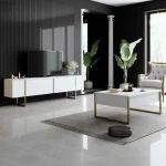 TV staliukas Kalune Design Svetainės baldų rinkinys Luxe Set - Baltas, Gold