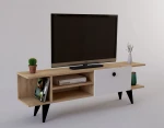 TV staliukas Kalune Design Idil, baltas/rudas