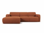 Keturvietė kairinė sofa Windsor & Co Lola, 250x170x72 cm, ruda