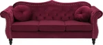 Beliani Bordinė SKIEN 3-vietė aksominė sofa