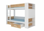 Lova ADRK Furniture Garet 80x180cm, balta/ruda
