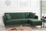 Kalune Design Kampinė sofa-lova Aqua Köşe Right - Dark Žalias