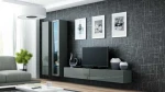 Cama Living room cabinet set VIGO 3 pilkas/pilkas gloss