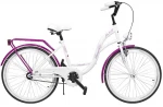 Vaikiškas dviratis AZIMUT Julie 24" 2021, baltas/violetinis