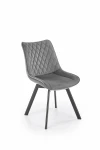 2-ių kėdžių komplektas K520, pilkas/juodas