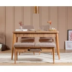 Kalune Design Išplečiamas pietų stalas ir kėdės (4 vienetai) Vina 0900 - Atlantic Stone
