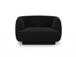 Aksominis fotelis Micadoni Miley, 109 x 85 x 74, juodas