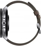 Išmanusis laikrodis Xiaomi Watch 2 Pro BT, Sidabrinės spalvos nerūdijančio plieno korpusas su rudos spalvos odiniu dirželiu