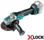 Makita DGA520ZX1 Akumuliatorinis kampinis šlifuoklis 18V, ø125mm, X-LOCK, 8500min-1, BL-motor "paddle" jungiklis, el.stabdis, be akumuliatorių ir kroviklio!