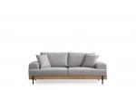 Trivietė sofa Atelier Del Sofa Eti Oak, pilka