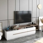 TV staliukas Kalune Design TV stalas Pia - Walnut, Baltas