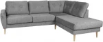 Corner sofa HEIVI RC, pilkas velvet