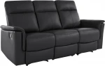 Trivietė sofa Loft Southbrook, juoda